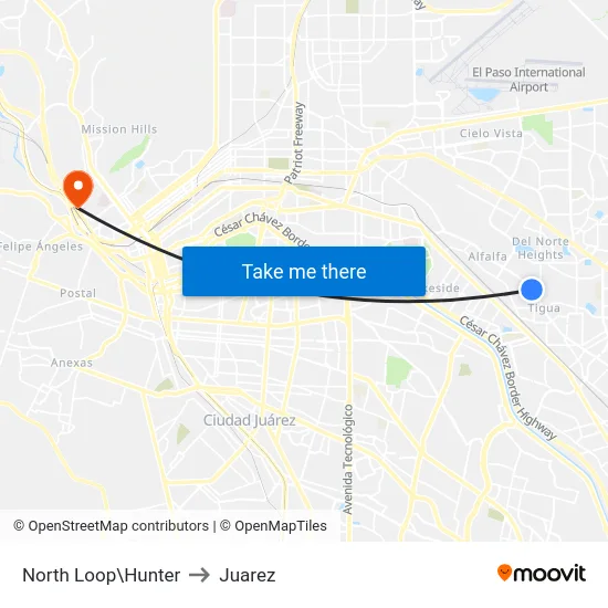 North Loop\Hunter to Juarez map