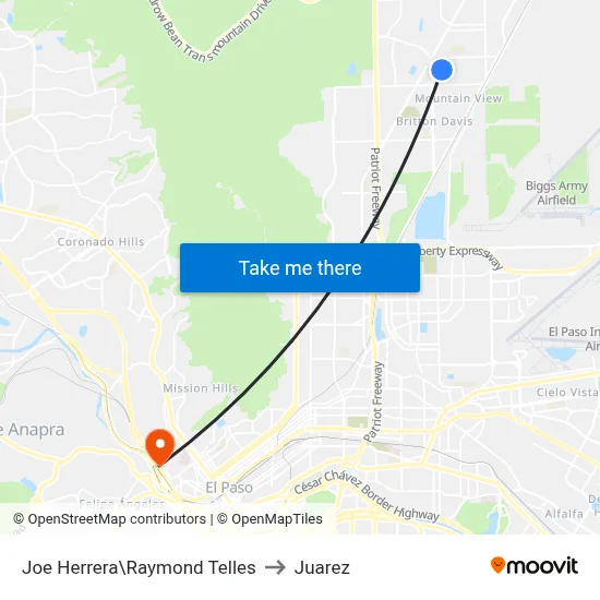 Joe Herrera\Raymond Telles to Juarez map