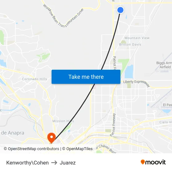 Kenworthy\Cohen to Juarez map