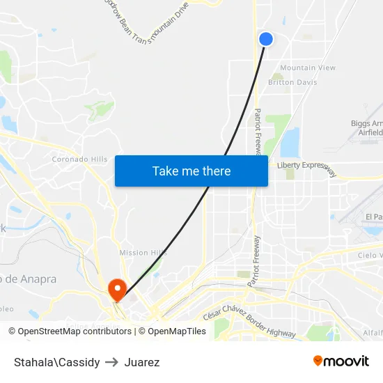 Stahala\Cassidy to Juarez map