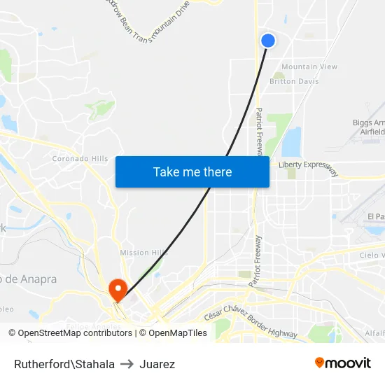 Rutherford\Stahala to Juarez map