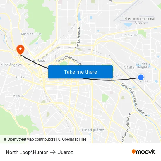 North Loop\Hunter to Juarez map
