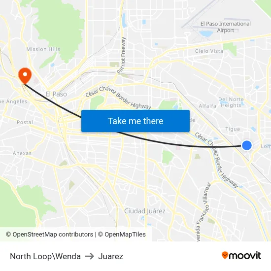 North Loop\Wenda to Juarez map