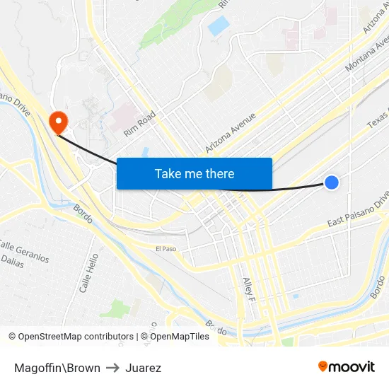 Magoffin\Brown to Juarez map