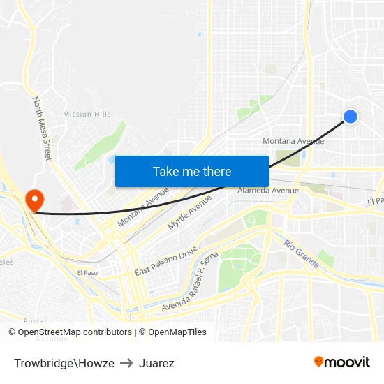Trowbridge\Howze to Juarez map