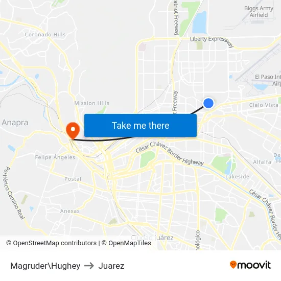 Magruder\Hughey to Juarez map