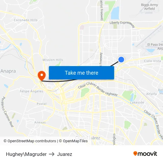 Hughey\Magruder to Juarez map