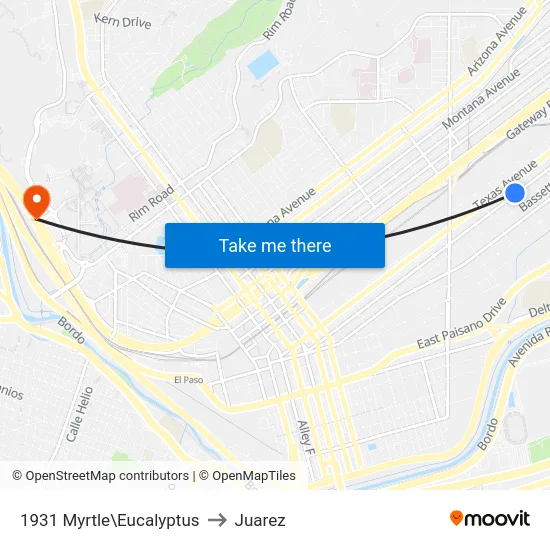 1931 Myrtle\Eucalyptus to Juarez map
