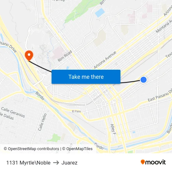 1131 Myrtle\Noble to Juarez map