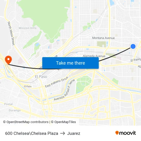 600 Chelsea\Chelsea Plaza to Juarez map