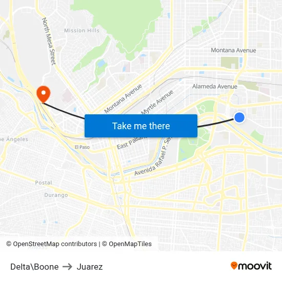 Delta\Boone to Juarez map