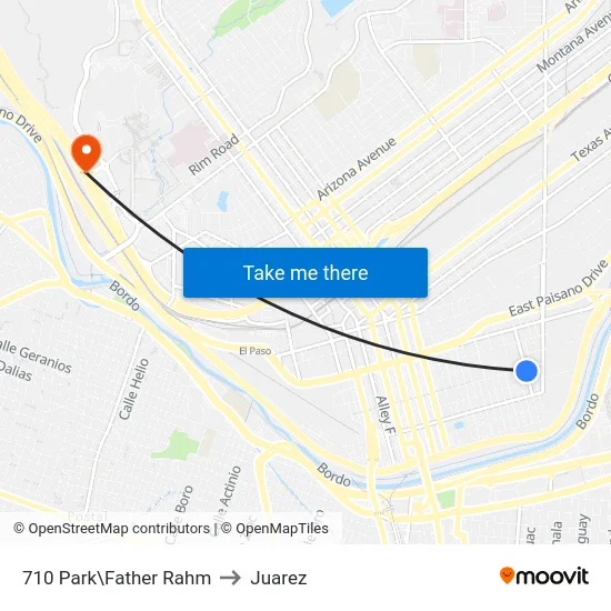 710 Park\Father Rahm to Juarez map