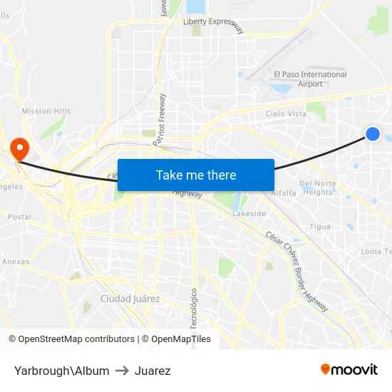 Yarbrough\Album to Juarez map