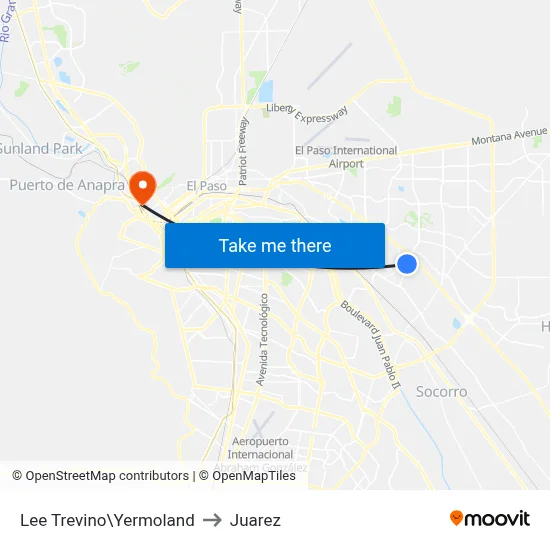Lee Trevino\Yermoland to Juarez map