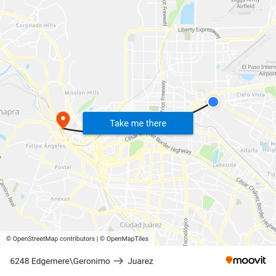 6248 Edgemere\Geronimo to Juarez map