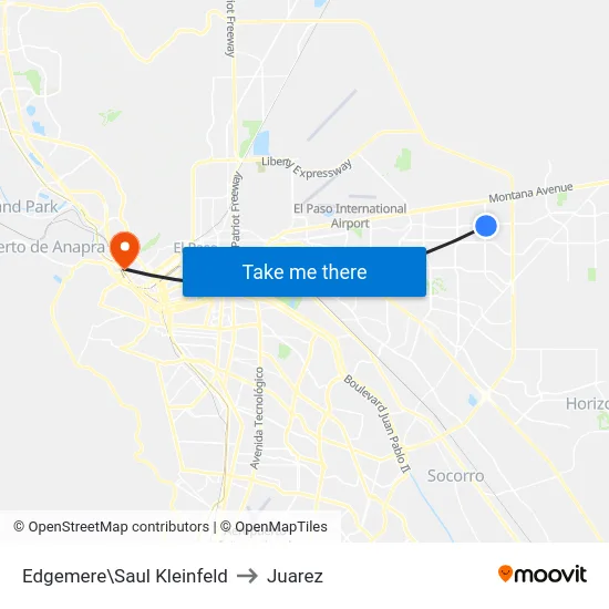 Edgemere\Saul Kleinfeld to Juarez map