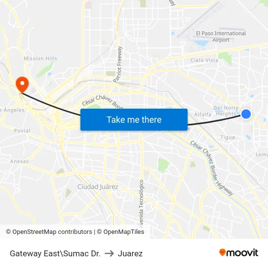 Gateway East\Sumac Dr. to Juarez map