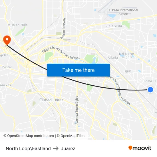 North Loop\Eastland to Juarez map