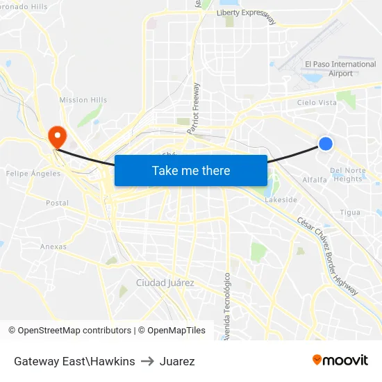 Gateway East\Hawkins to Juarez map