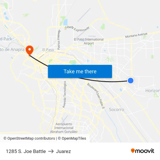 1285  S. Joe Battle to Juarez map