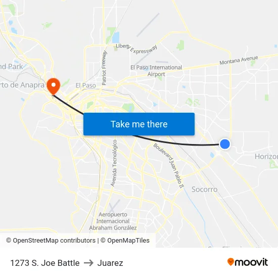 1273  S. Joe Battle to Juarez map