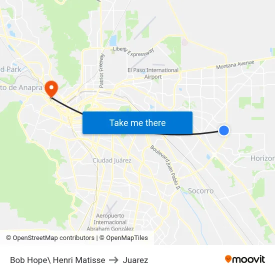 Bob Hope\ Henri Matisse to Juarez map