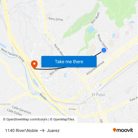 1140 River\Noble to Juarez map