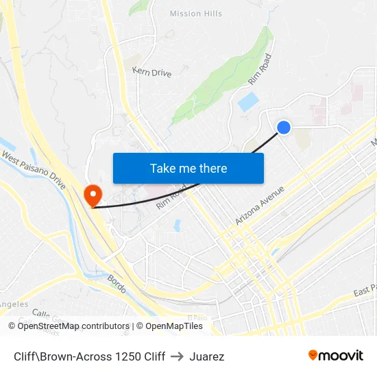 Cliff\Brown-Across 1250 Cliff to Juarez map