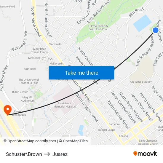 Schuster\Brown to Juarez map