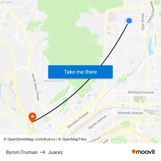 Byron\Truman to Juarez map