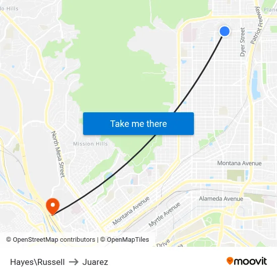 Hayes\Russell to Juarez map