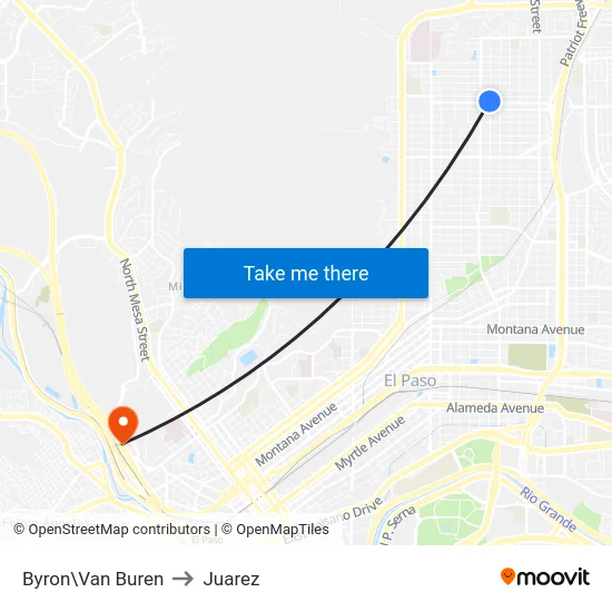 Byron\Van Buren to Juarez map