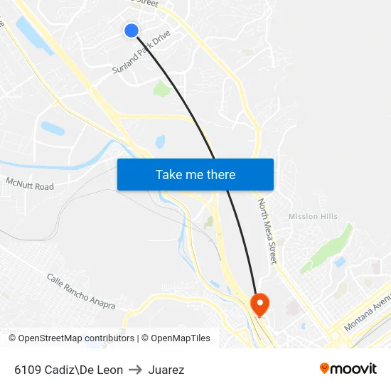 6109 Cadiz\De Leon to Juarez map