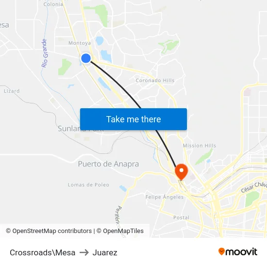 Crossroads\Mesa to Juarez map