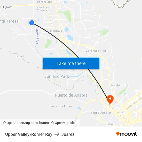Upper Valley\Romer Ray to Juarez map