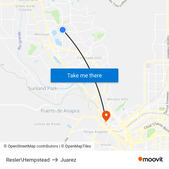 Resler\Hempstead to Juarez map