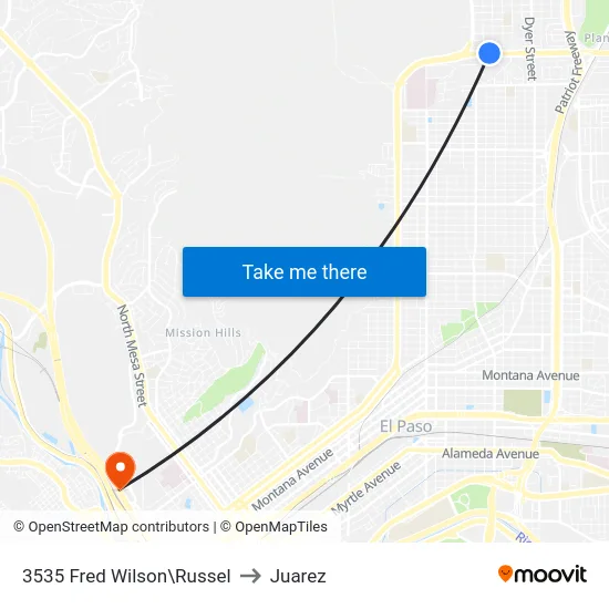 3535 Fred Wilson\Russel to Juarez map