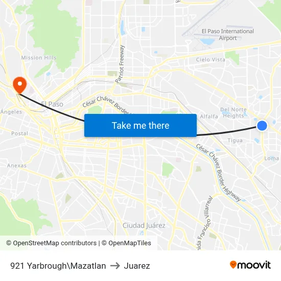 921 Yarbrough\Mazatlan to Juarez map