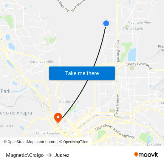 Magnetic\Craigo to Juarez map
