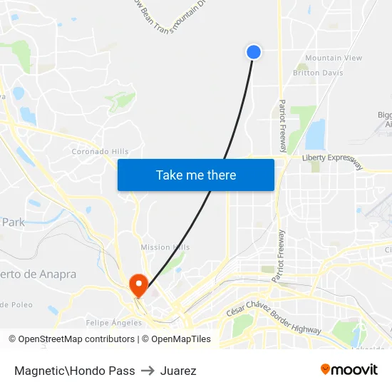 Magnetic\Hondo Pass to Juarez map