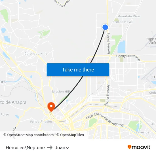 Hercules\Neptune to Juarez map