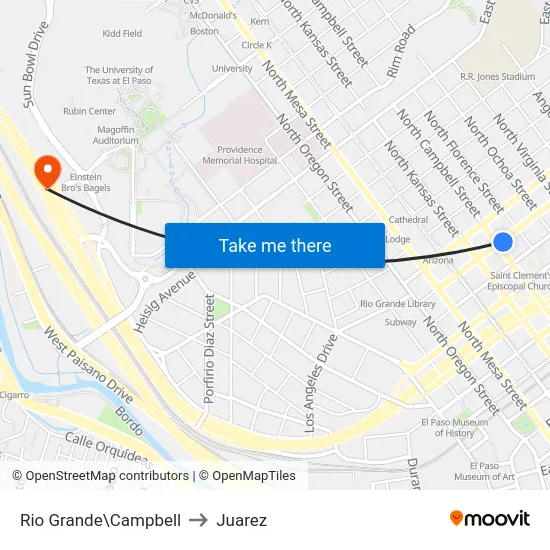 Rio Grande\Campbell to Juarez map