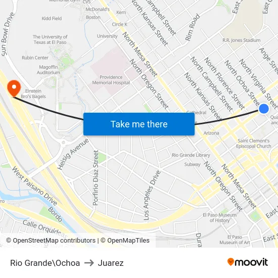 Rio Grande\Ochoa to Juarez map