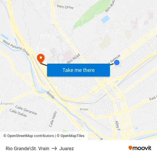 Rio Grande\St. Vrain to Juarez map