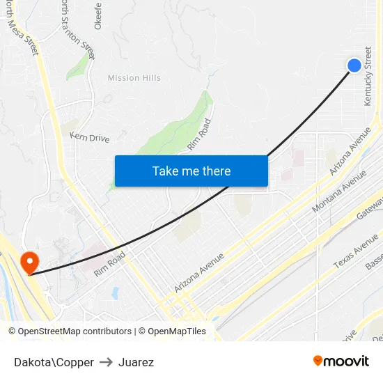 Dakota\Copper to Juarez map