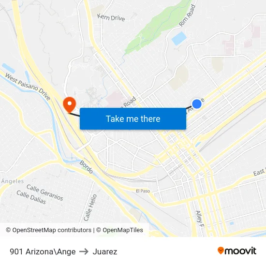 901 Arizona\Ange to Juarez map