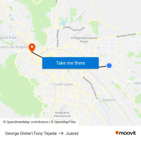 George Dieter\Tony Tejada to Juarez map