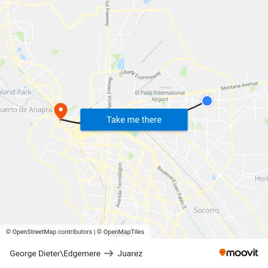 George Dieter\Edgemere to Juarez map