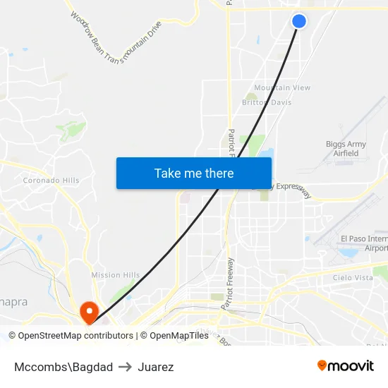 Mccombs\Bagdad to Juarez map