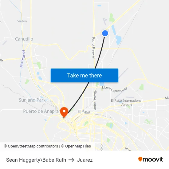 Sean Haggerty\Babe Ruth to Juarez map
